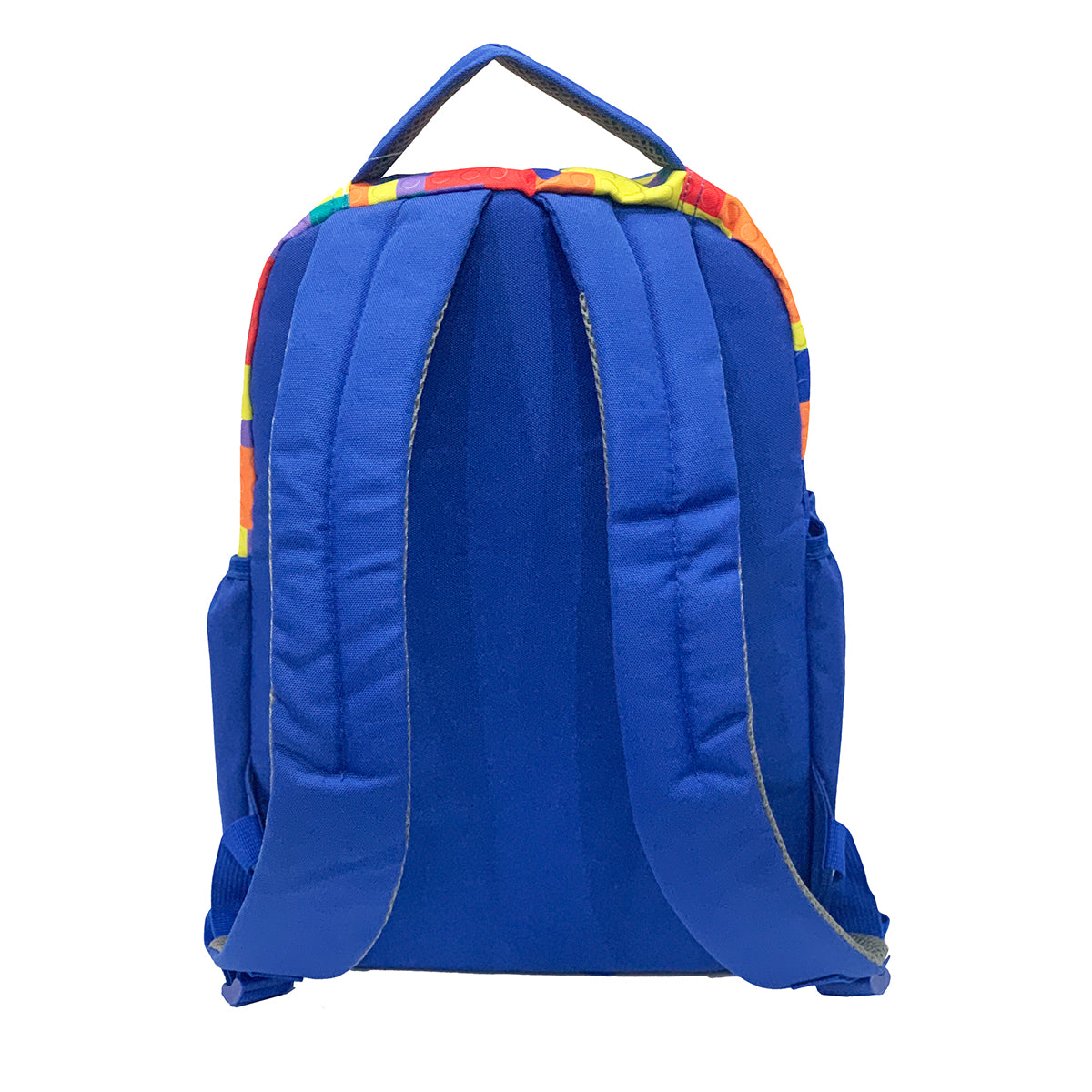 Got It Covered Blue Lego Brick Mania School Bag back view