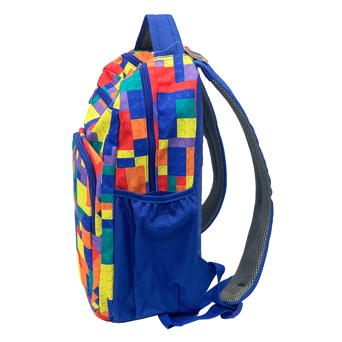 Got It Covered Blue Lego Brick Mania School Bag - side view