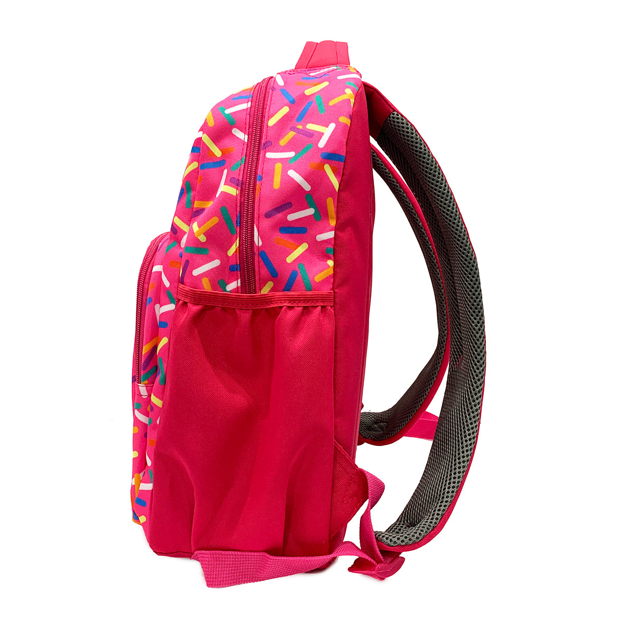 Got It Covered Hot Pink Sprinkles School Bag - side view