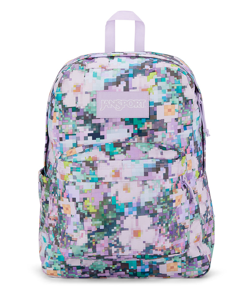 Jansport Superbreak Plus Backpack 8 Bit Floral front view