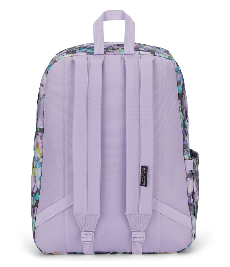 Jansport Superbreak Plus Backpack 8 Bit Floral back view