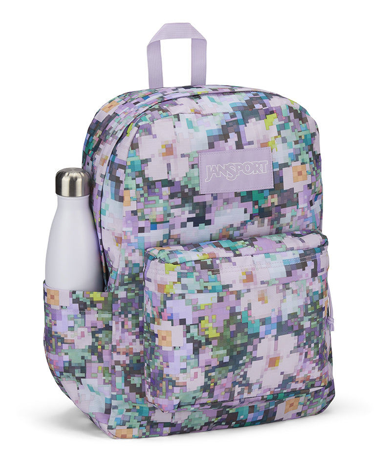 Jansport Superbreak Plus Backpack 8 Bit Floral side view