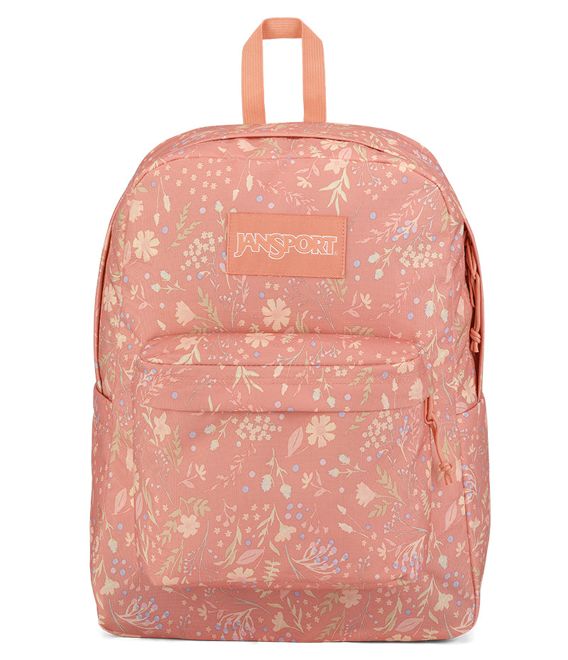 Jansport Superbreak Plus Backpack Dried Foliage Pink front view