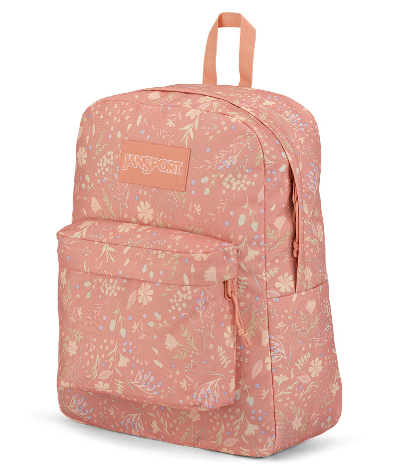 Jansport Superbreak Plus Backpack Dried Foliage Pink side view