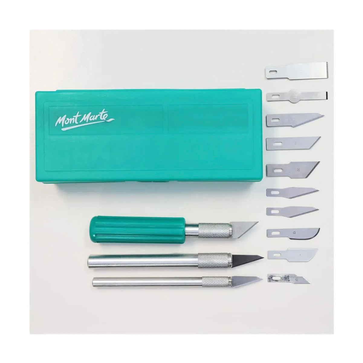 Mont Marte Hobby Knife Set - includes 13 interchangeable blades