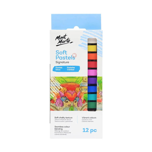 Mont Marte Soft Chalk Pastels 12pc- front view