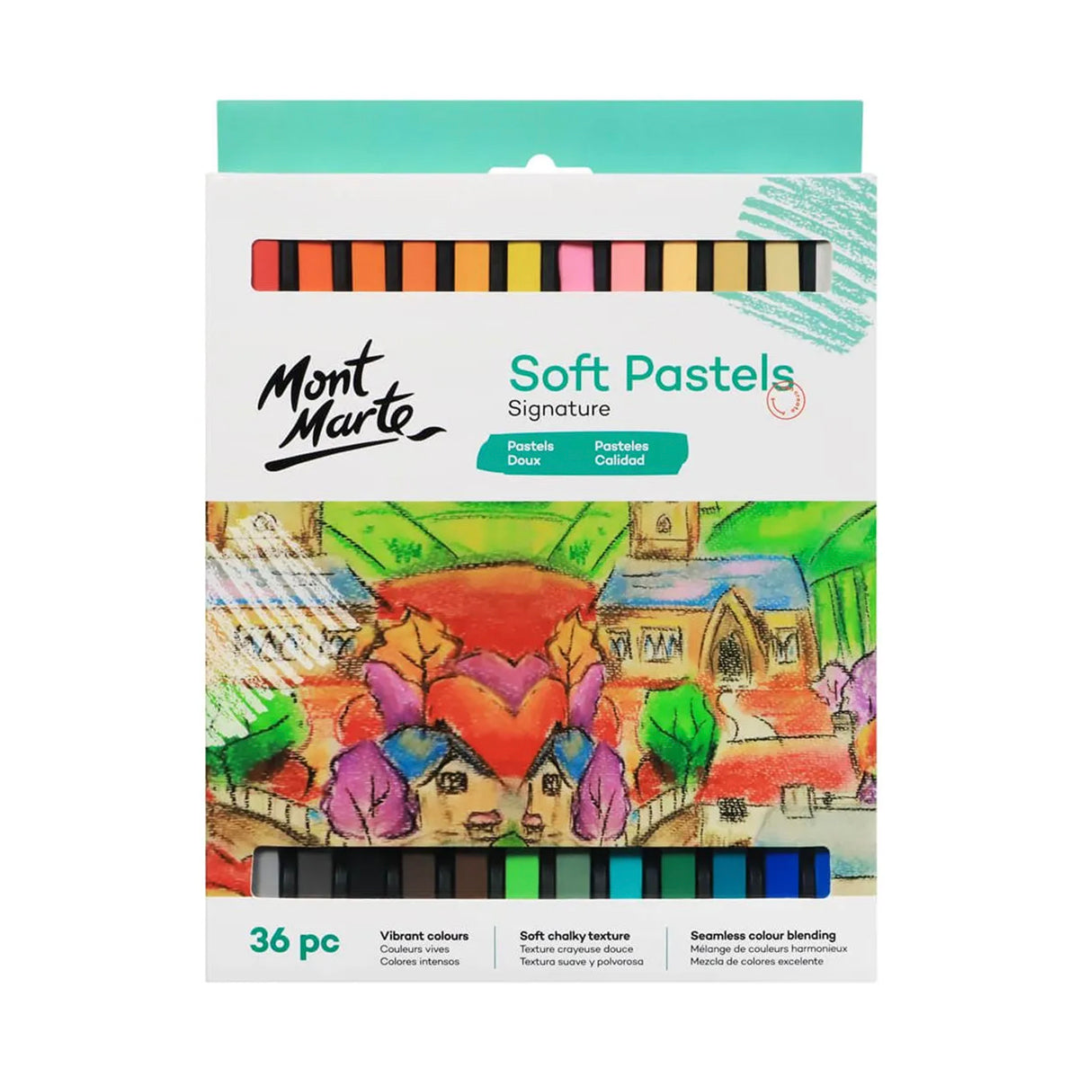 Mont Marte Soft Chalk Pastels 36pc- front view