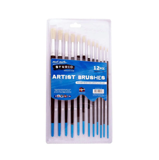 Mont Monte Studio Artist Brushes 12 Piece - Round