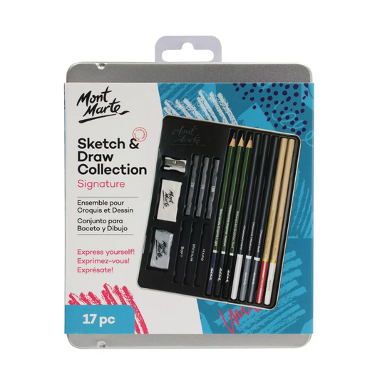 Mont Marte Sketch and Draw Collection Signature 17pc - front view