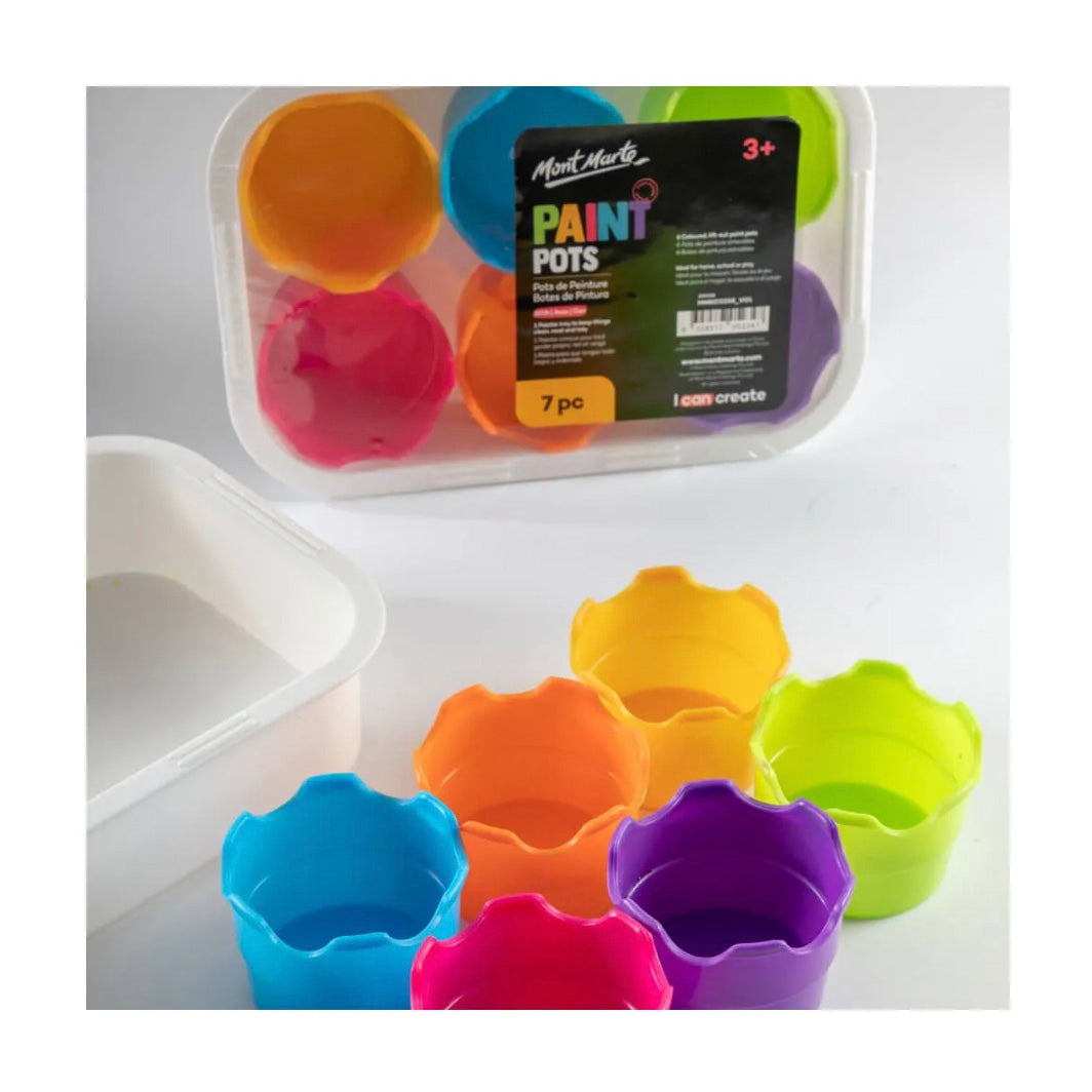 Mont Marte Paint Palette Cups 6pc - 6 colour