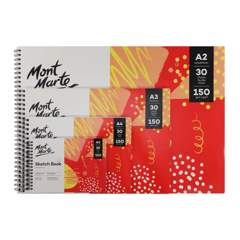 Mont Marte Sketch Book A4 150gsm - back view