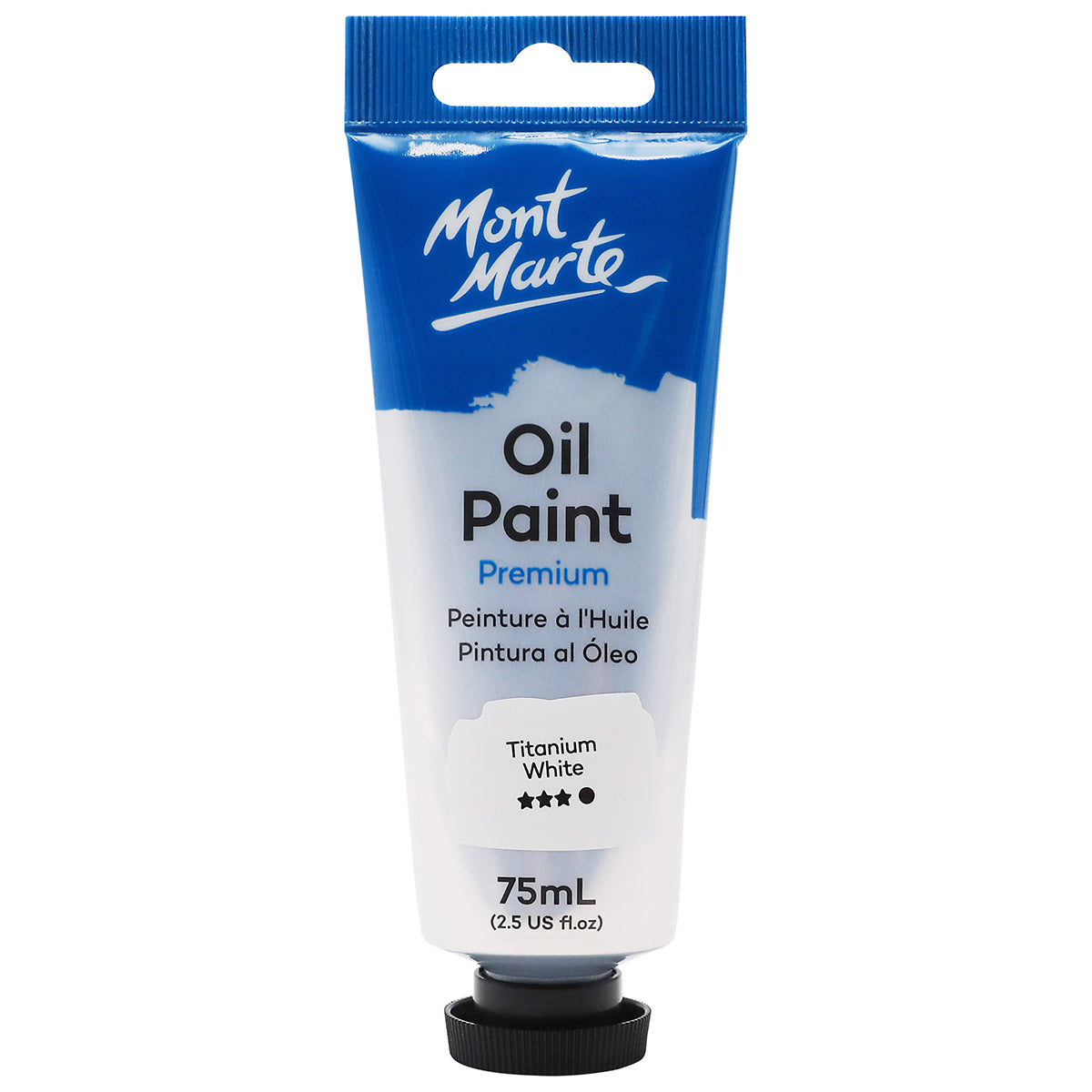 Mont Marte Premium Oil Paint 75ml - Titanium White - front view