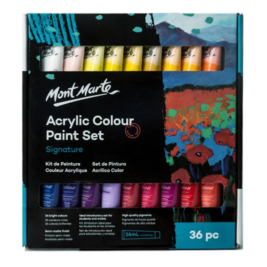 Mont Marte Acrylic Paint Set 36ml Tubes - 36pc