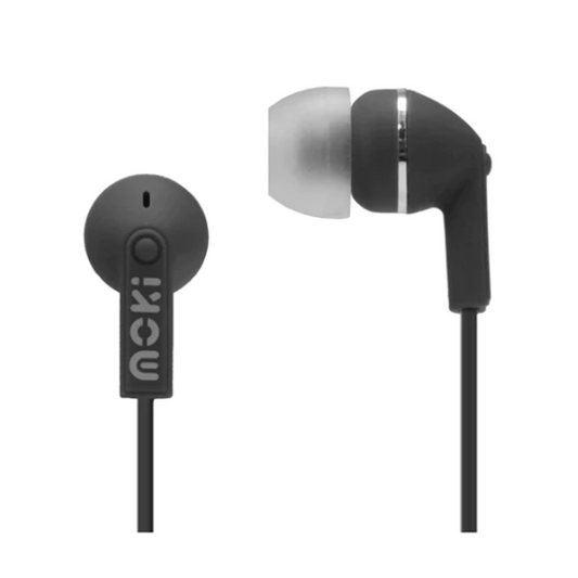 Moki Earphones Dots Noise Isolation Earphones Black with 9mm drivers