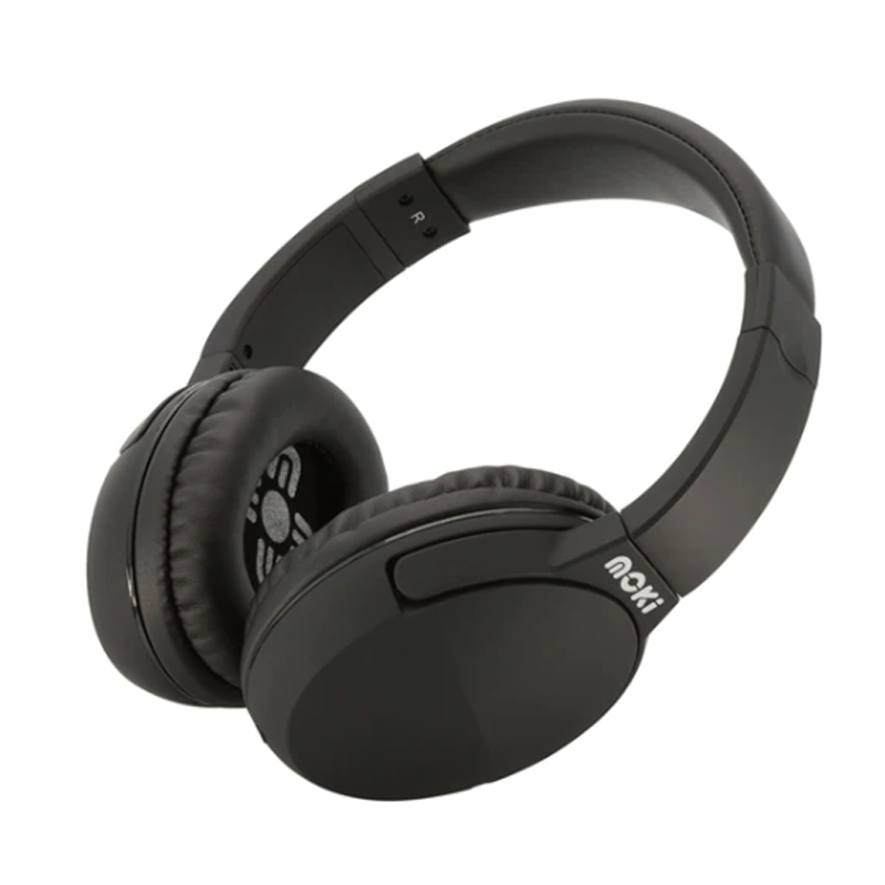 Moki Nero Headphones Adjustable 3.5mm Black