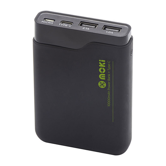 Moki Power Bank 10000ma 2A Output with type C port