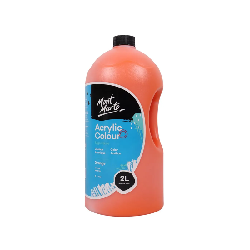 Mont Marte Acrylic Colour Paint - Orange 2L front