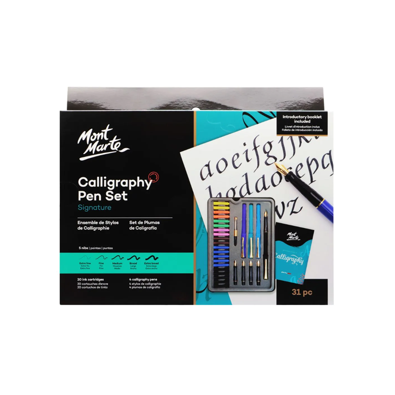 Mont Marte Calligraphy Pen Set 31 Piece - front view