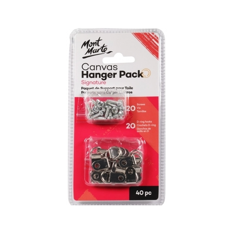 Mont Marte Canvas Hanger Pack 20 pc - front view