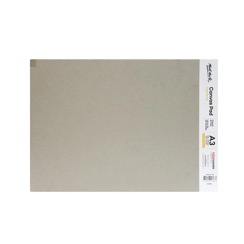 Mont Marte Canvas Pad A3 10 Sheets - back view