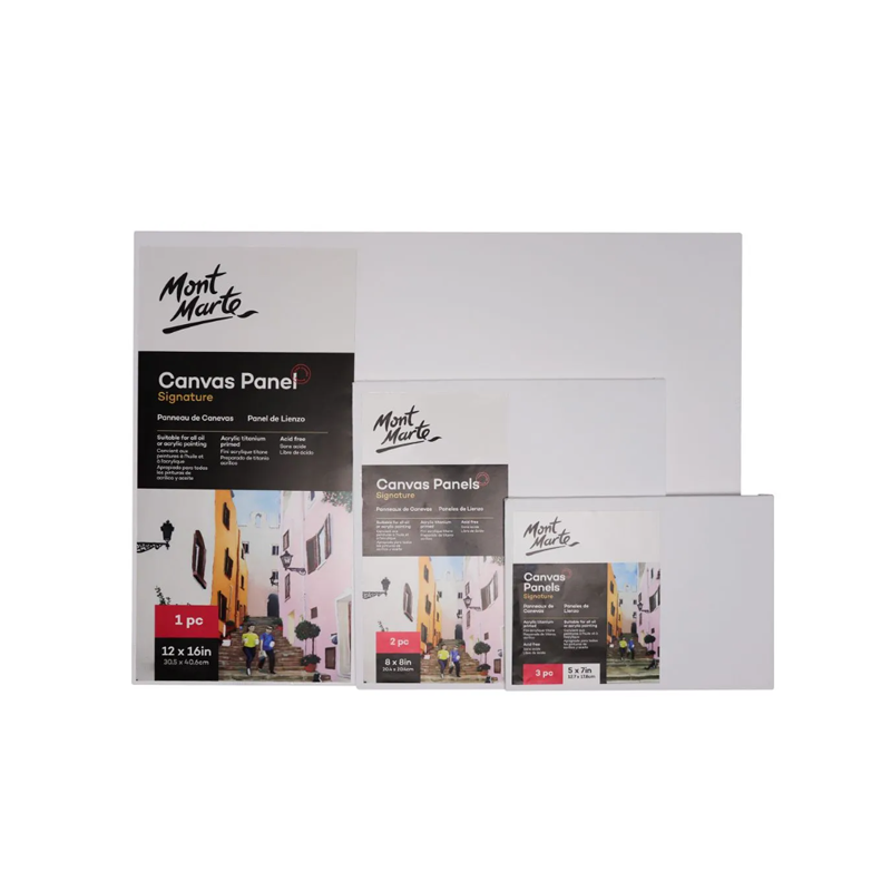 Mont Marte Canvas Panels12.7 x 17.8cm Pack/3