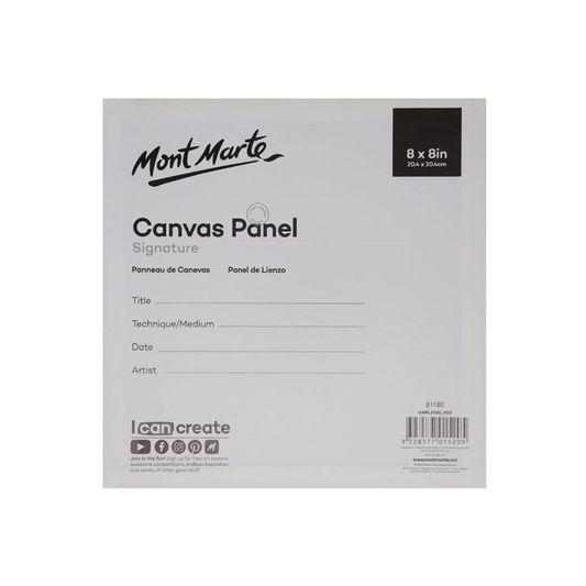 Mont Marte Canvas Panels 20.4 x 20.4cm Pack/2 - back view