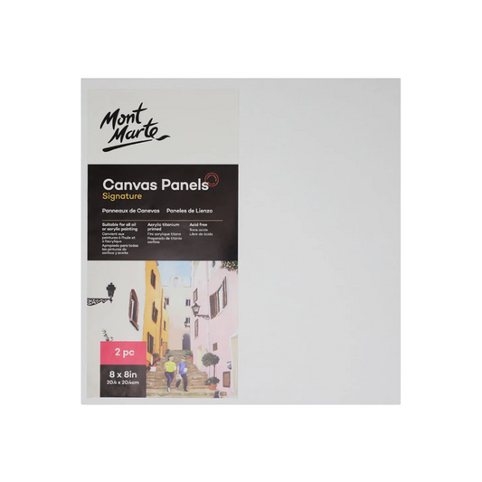 Mont Marte Canvas Panels 20.4 x 20.4cm Pack/2 - front view