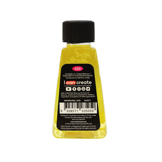 Mont Marte Refined Linseed Oil 125ml - back view