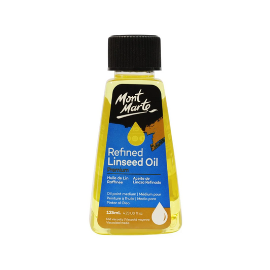 Mont Marte Refined Linseed Oil 125ml - front view