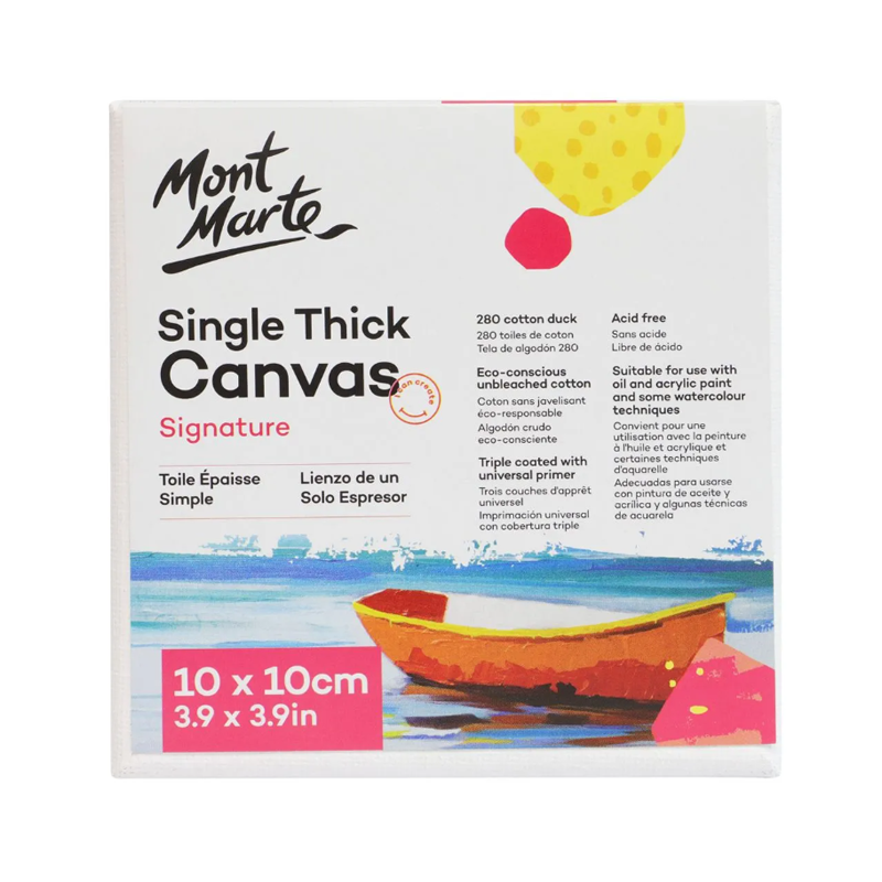 Mont Marte Signature Canvas Pine Frame Single 10x10cm - front view