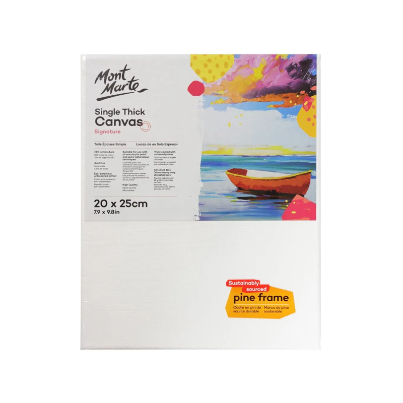 Mont Marte Signature Canvas Pine Frame Thick 20 x 25cm - front view