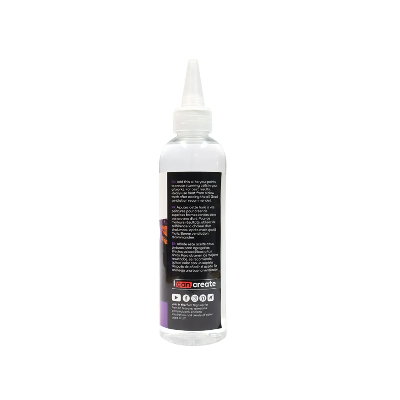 Mont Marte Silicone Oil 180ml Pouring Paint Medium - back