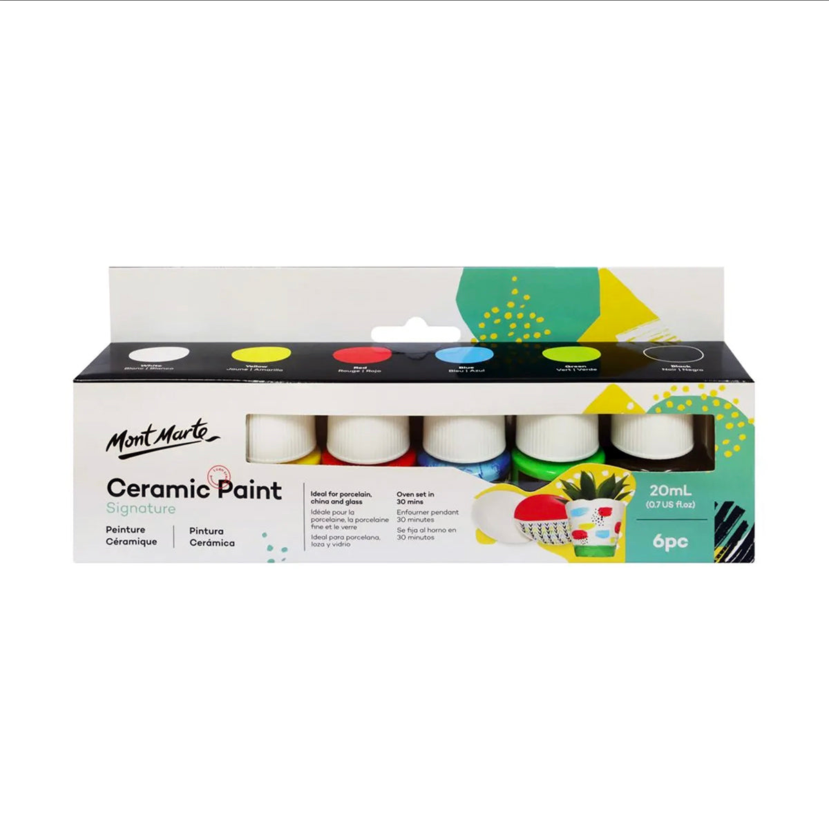 Mont Marte Ceramic Paint Set - front view