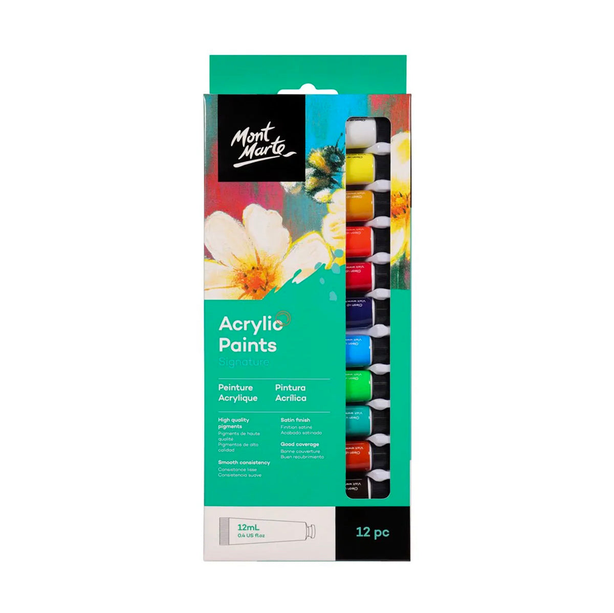 Mont Marte Acrylic Paint Set - 12pc - front