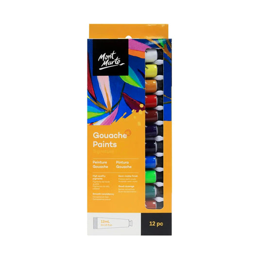 Mont Marte Gouache Paint Set 12pc - front view