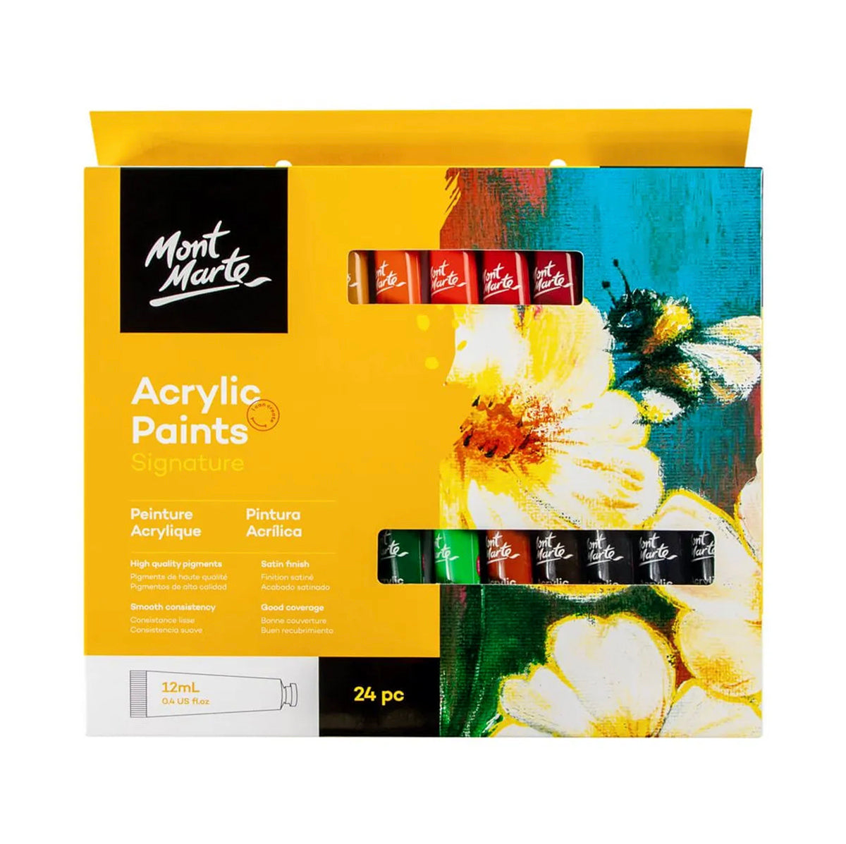 Mont Marte Acrylic Paint Set - 24pc - front