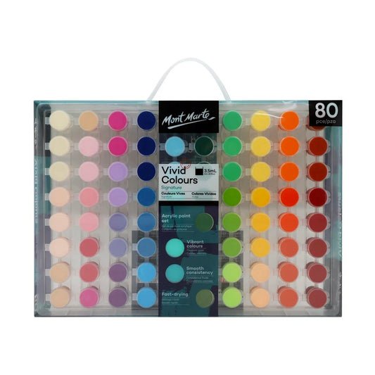 Mont Marte Vivid Acrylic Paint Set - 80pc