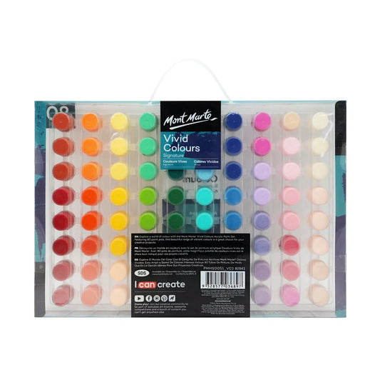 Mont Marte Vivid Acrylic Paint Set - 80pc