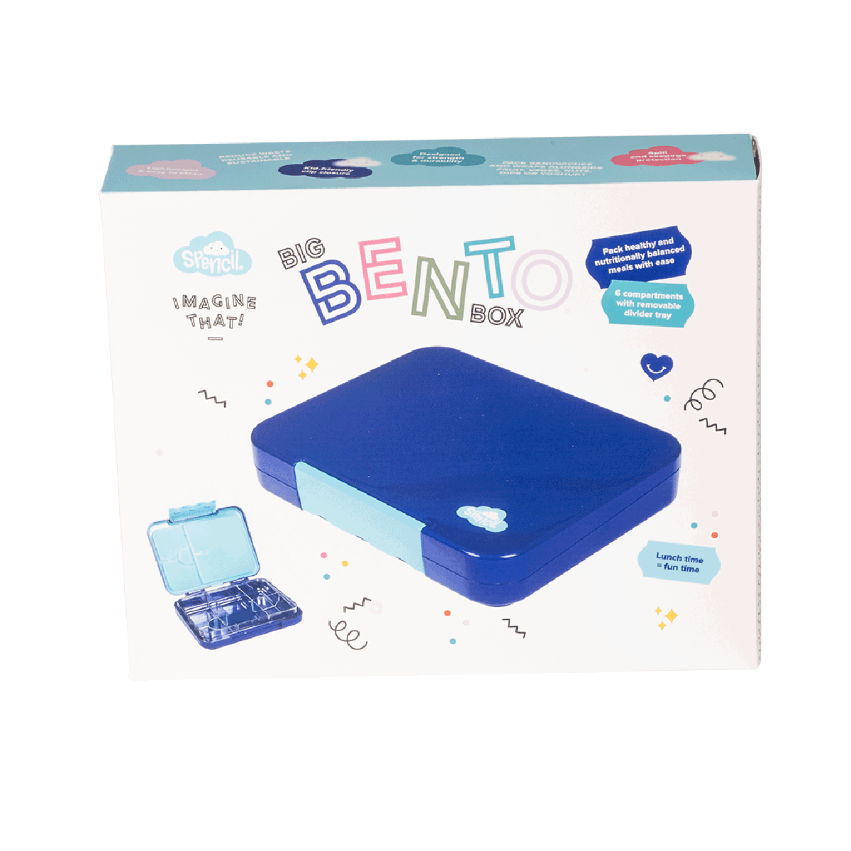 Spencil Big Bento Box Blue