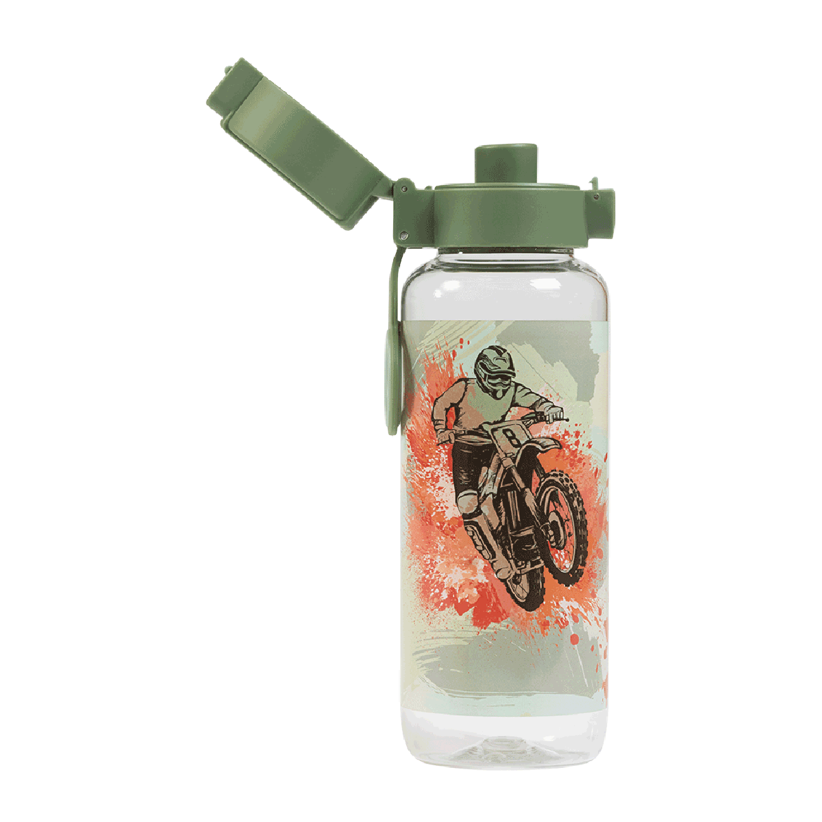 Spencil Big Kids Drink Bottle Camo Biker