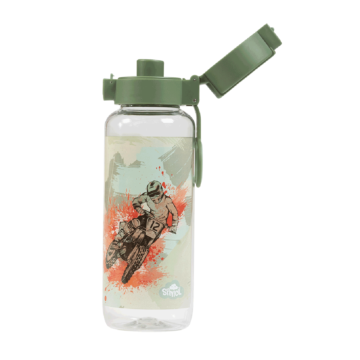 Spencil Big Kids Drink Bottle Camo Biker