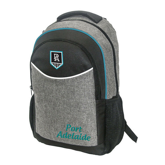 School Bag AFL Backpack Stealth Port Adelaide