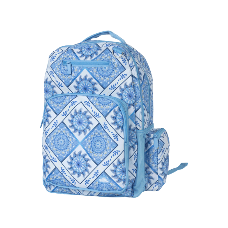 Spencil Big Kids School Bag Backpack Boho Blue