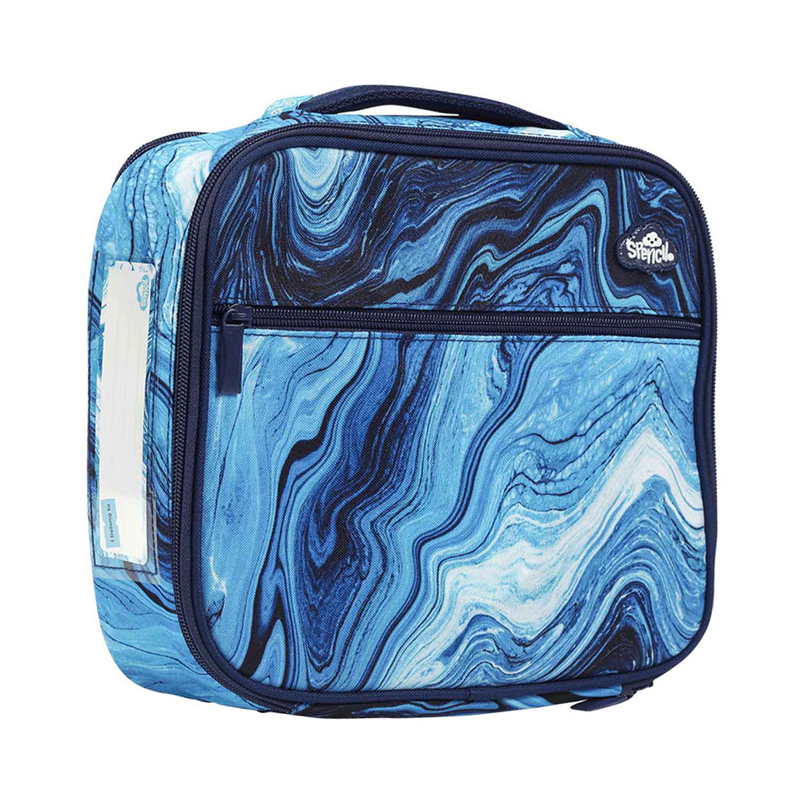 Spencil Big Cooler Lunch Box Ocean Marble