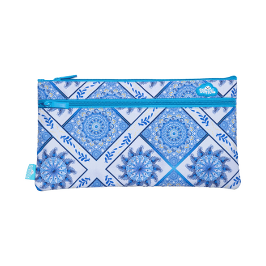 Spencil Twin Zip Pencil Case Boho Blue