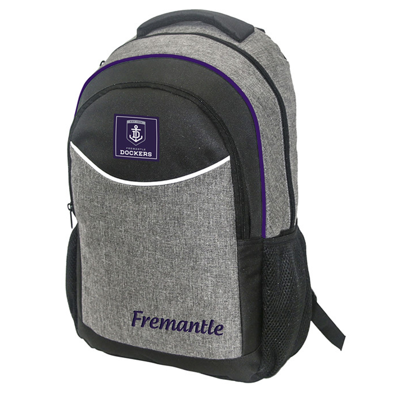 School Bag AFL Backpack Stealth Fremantle Dockers