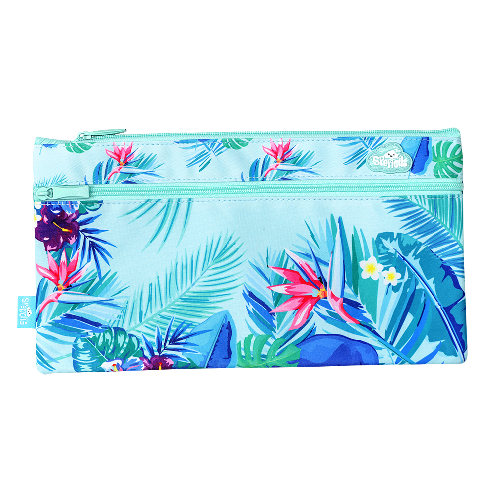 Spencil Twin Zip Pencil Case Beach Blooms